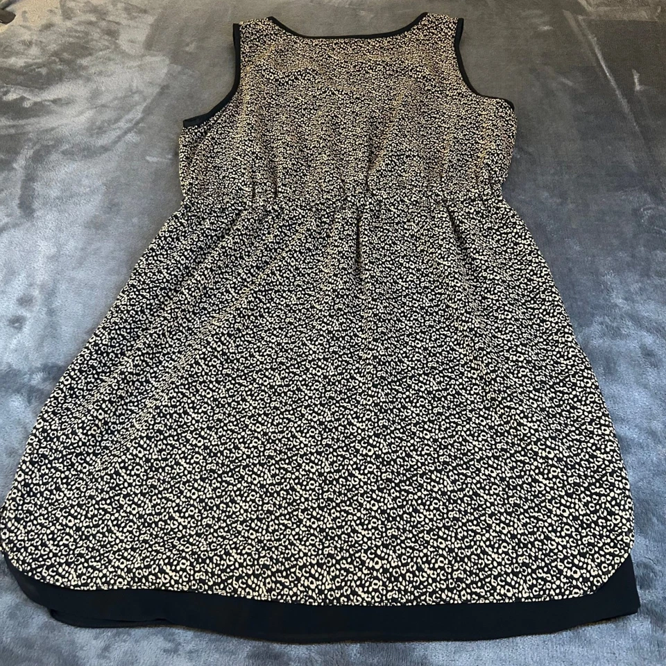 a.n.a. Vestido para mujer A New Approach talla 12 sin mangas negro beige estampado animal Foto 4 de 4