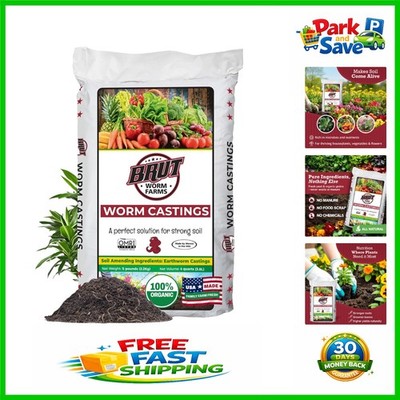 5 LB Brut Organic Worm Castings -  Plant Food for Lush & Vibrant Growth