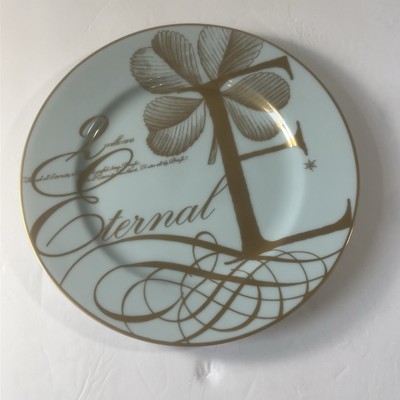 Williams-Sonoma Eternal Script Dessert Plate - Circa 2000 - Made in Japan - 7.5''