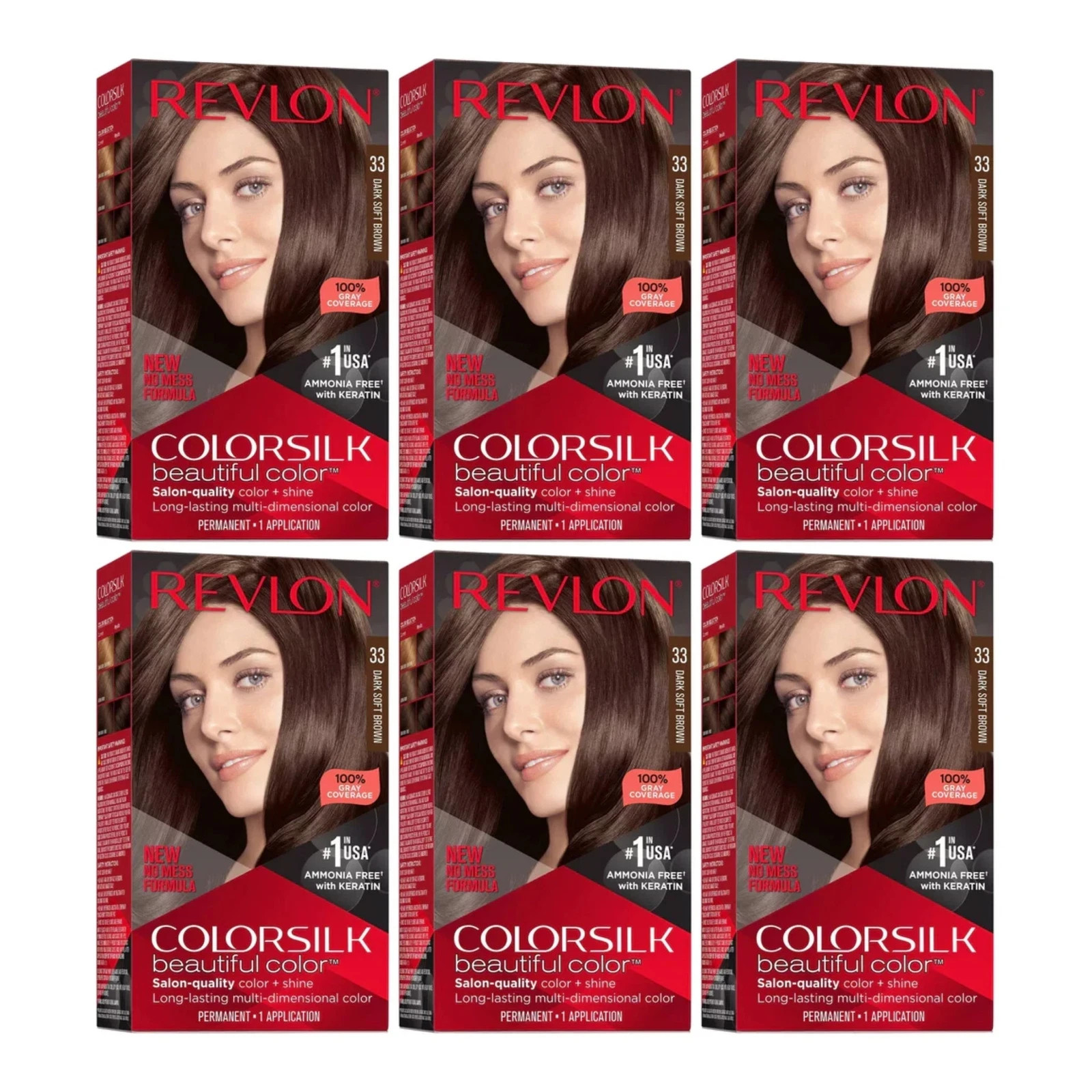 Silk Permanent Hair Color # 33 Dark Soft Brown