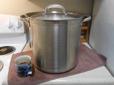 BOURGEAT France 26 Qt./32CM Stock Pot & Lid 18-10 Stainless VERY HEAVY DUTY!