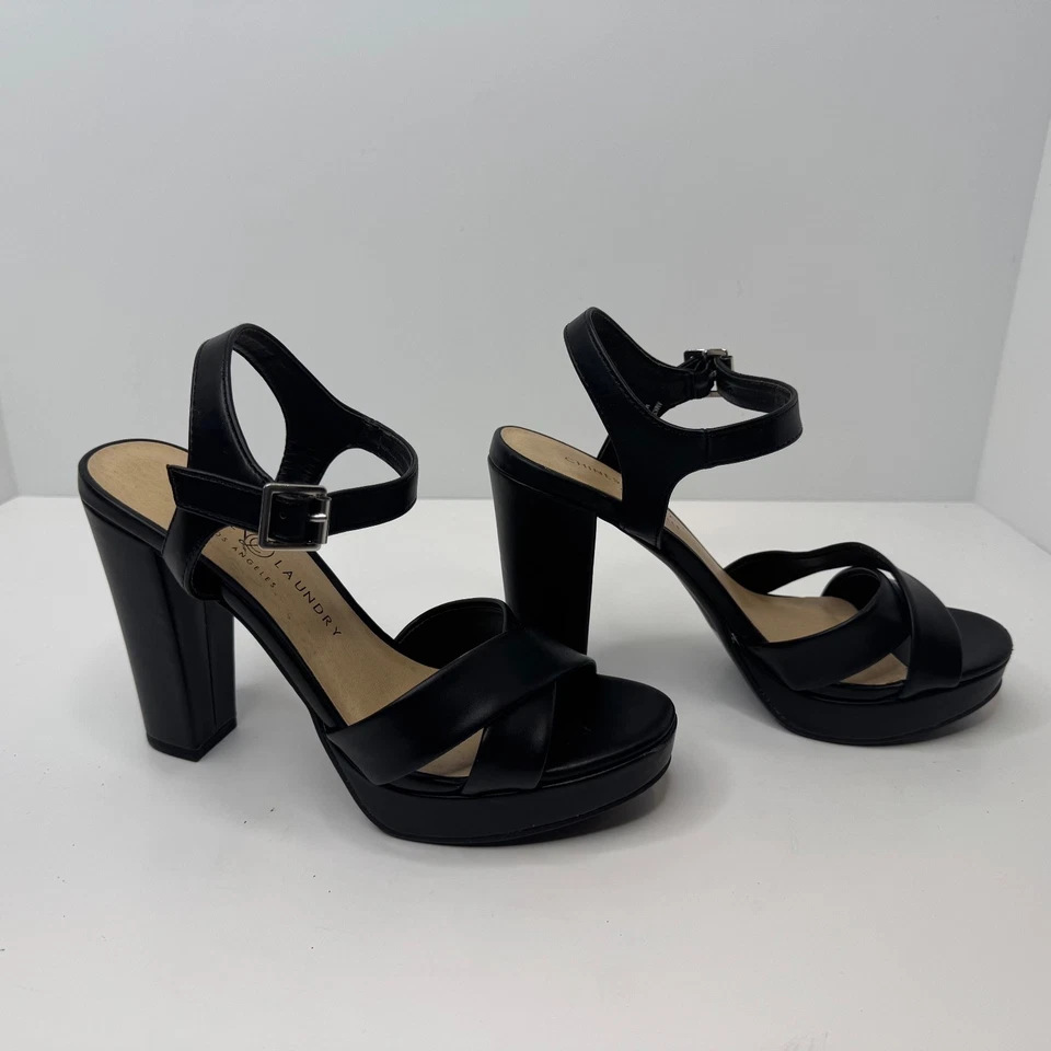 Chinese Laundry Women’s Platform Heels Ankle Strap Size 6M Black - Image 2 of 4