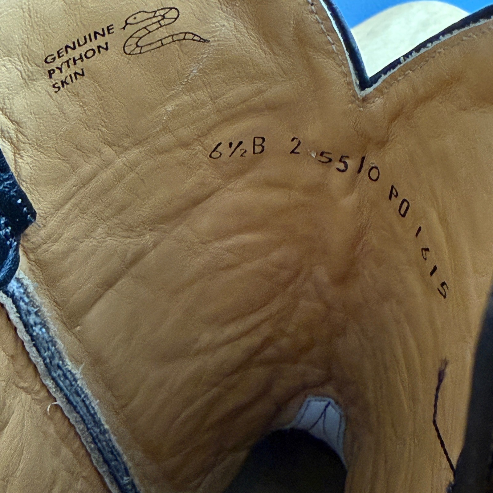 Ferrini Genuine Python Square Toe Cowboy Boots Wo… - image 4