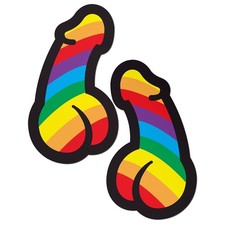 Pastease Pride Rainbow Penises Nipple Pasties USA Made Waterproof