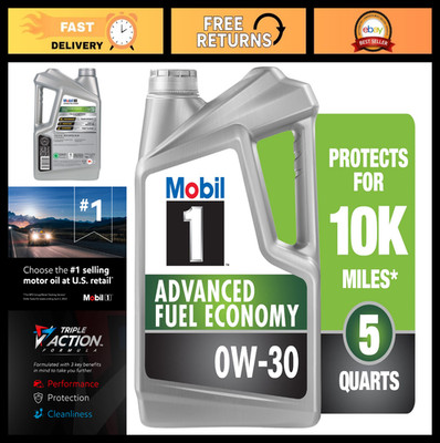 Full Synthetic Motor Oil 0W-30, Advanced Fuel Economy, 5 Quart, Engine Oil