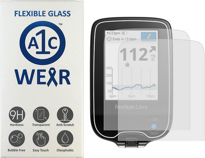 - 9H Flexible Glass Screen Protector for Freestyle Libre 3, 2, 14-Day, Pro, and