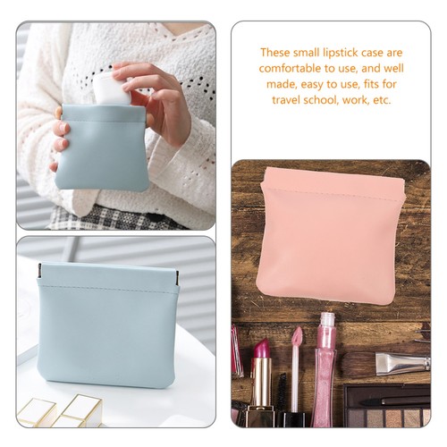 2 Pcs Cosmetic Bag Woman Lipstick Makeup Pouch for Purse Mini Coin - Picture 6 of 10