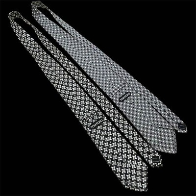 TOM FORD Silk Jacquard Tie 2-Piece Set Silver Shiny | eBay