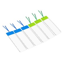 6 x Bookmark Magnifier with Ruler 3X Magnifying Sheet Page Magnifier Lens 2Color