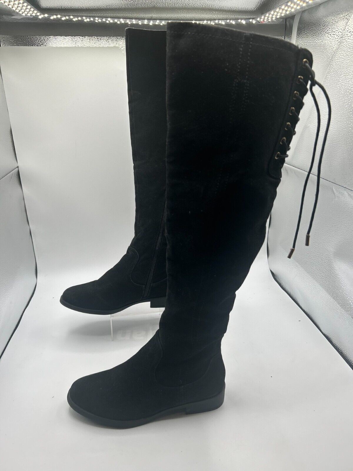 SAOLA G.H. Scarpe Oxford Bass Perkins da uomo taglia 5M nere in pelle con lacci punta a cappuccio