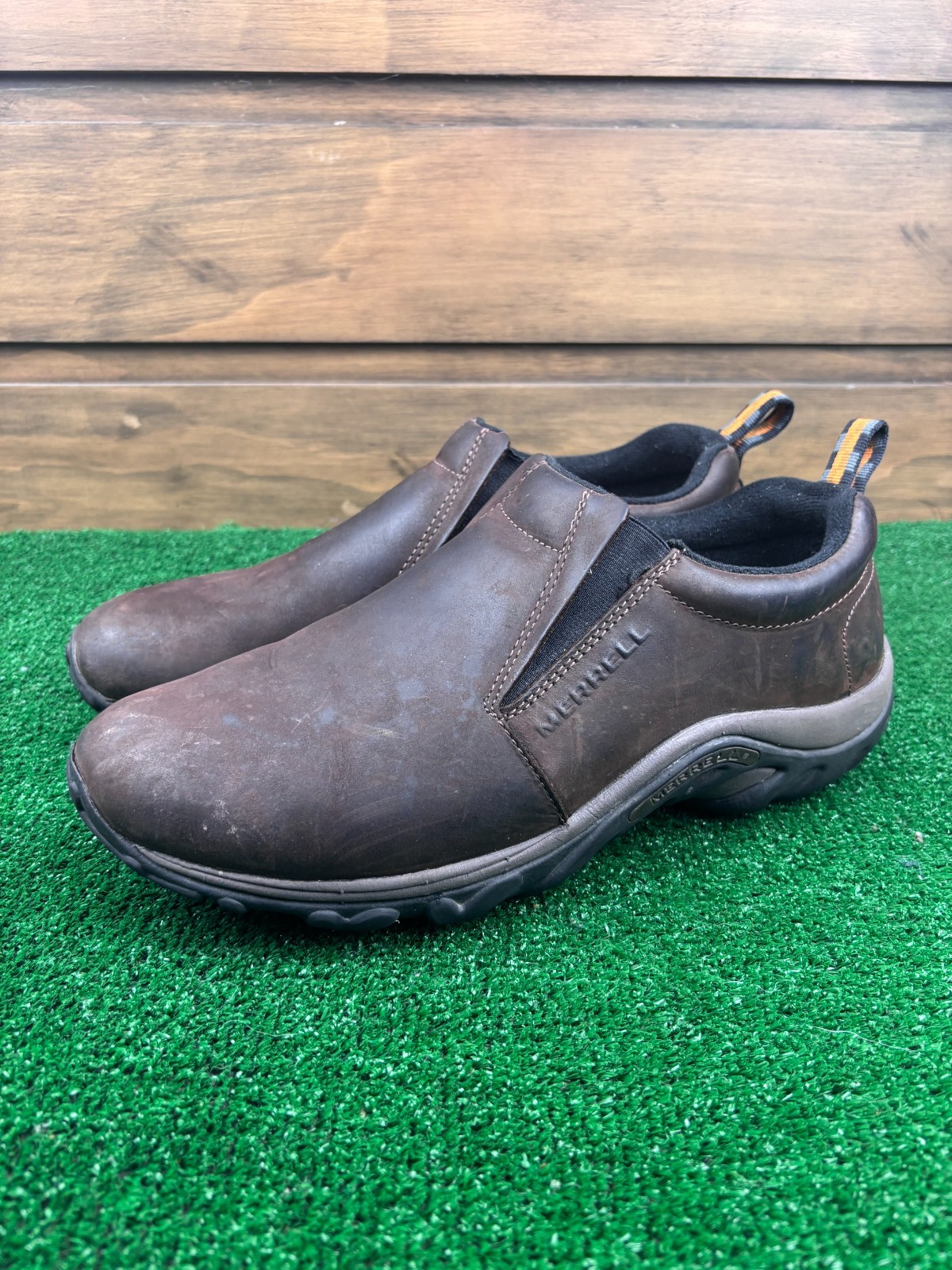 Merrell Jungle Moc scarpe casual uomo 11 5 pelle nabuk marrone performance 60831