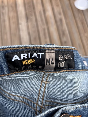 Ariat Rebar M4 Relaxed Boot Cut Jean Mens Sz 36x34 Rugged Workwear Western - Picture 3 of 6