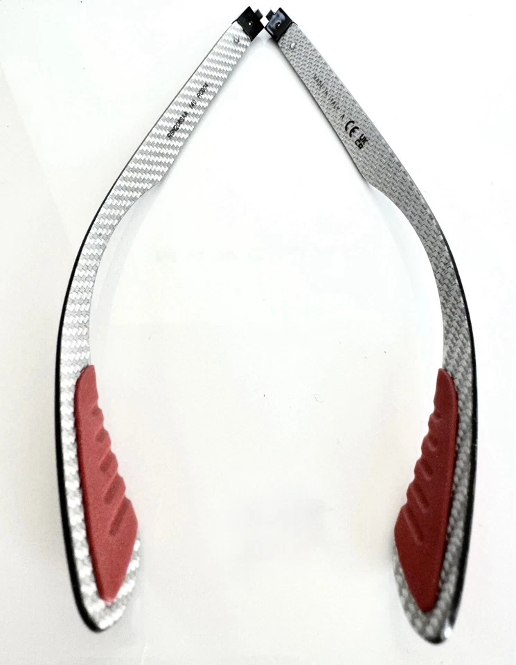 Ray Ban RB8331M Scuderia Ferrari Silver Red Carbon Fiber Replacement Temple Arms - Image 3 of 4