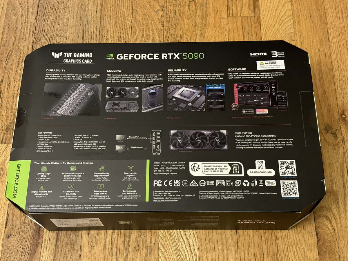 ASUS TUF Gaming GeForce RTX 5090 32GB GDDR7 OC Edition ASUS TUF Gaming GeForce RTX 5090 32GB GDDR7 OC Edition