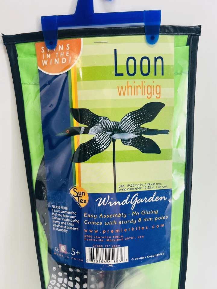 28" LOON WhirliGig Wind Spinner Garden Stake de Premier Kites & Designs Foto 4 de 4