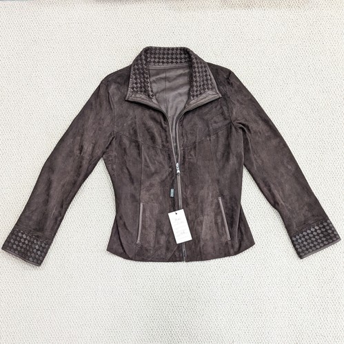 Giacca reversibile Adam 100% pelle italiana donna 46 Italia dettaglio treccia zip - Foto 1 di 9