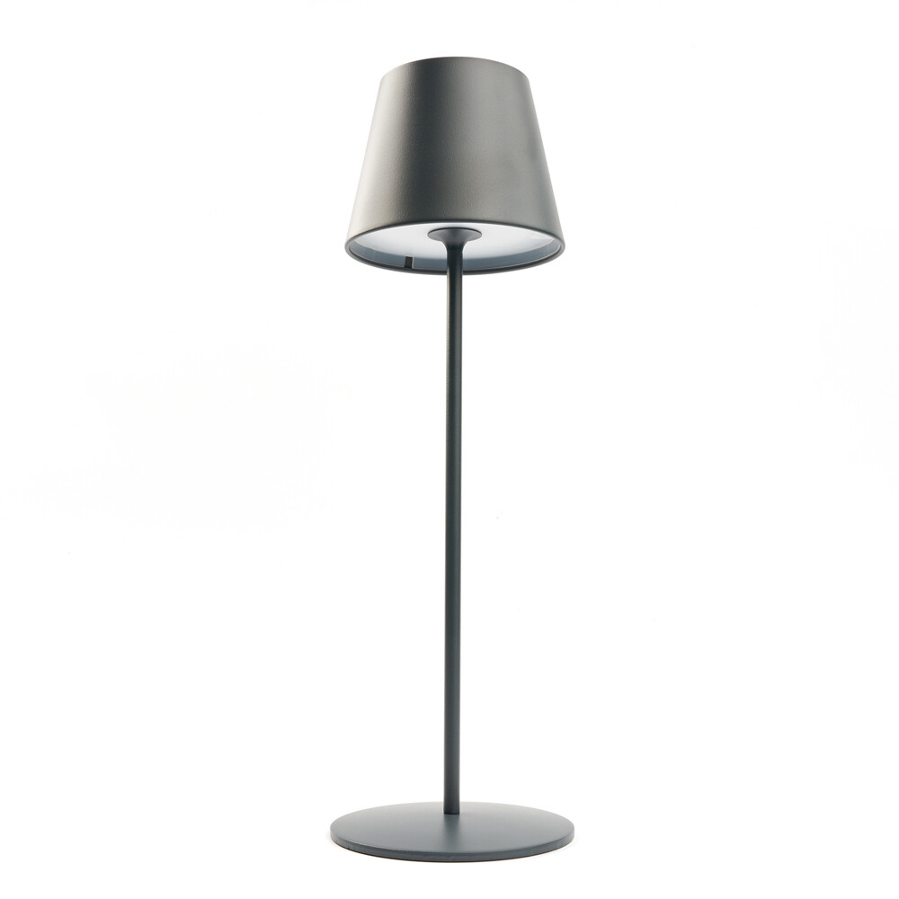LED Akku Tischleuchte Anthrazit IP54 3,6W 170lm RGBW warmweiß 