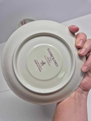 Juego de 4 platillos taza té porcelana Patrick Frey Paris Bazoches (B11) - Imagen 4 de 8