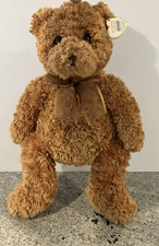 TY Classic "BEARNARD" the Bear Plush Large 15 inch Soft Curly Fur Stuffed Animal