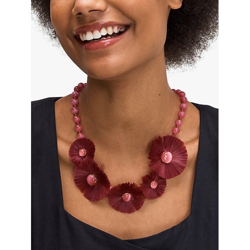 Kate Spade New York POSH POPPY STATEMENT HALSKETTE BURGUND Schmuck Geschenk NEU rot - Bild 3 von 3