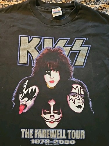 VTG KISS The Farewell Tour 1973 - 2000 T Shirt OFFICIAL ORIGINAL Near Mint LARGE - Picture 3 of 12