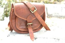 Nuova Borsa Donna Vintage In Cuoio Marrone Messenger A Spalla Fatta A Mano