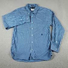 Tommy Hilfiger Shirt Mens XL Blue Striped Casual Button Up Long Sleeve