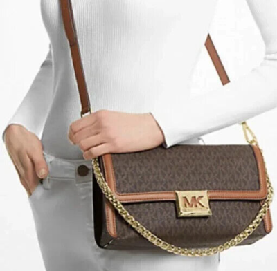 新品 MICHAEL KORS Mサイズ MK柄　ブラウン MICHAEL KORS マイケルコース トートバッグ レディース MK