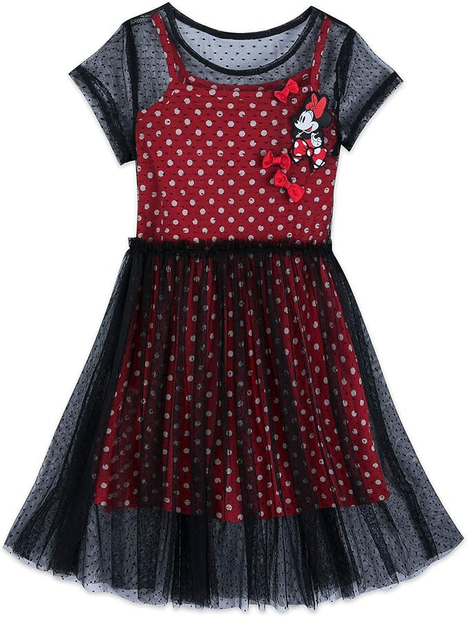 minnie mouse formal dress Disney | Macy's Women's Minnie Mouse Bow-Back Fit & Flare Party Dress,  Macy's Exclusive