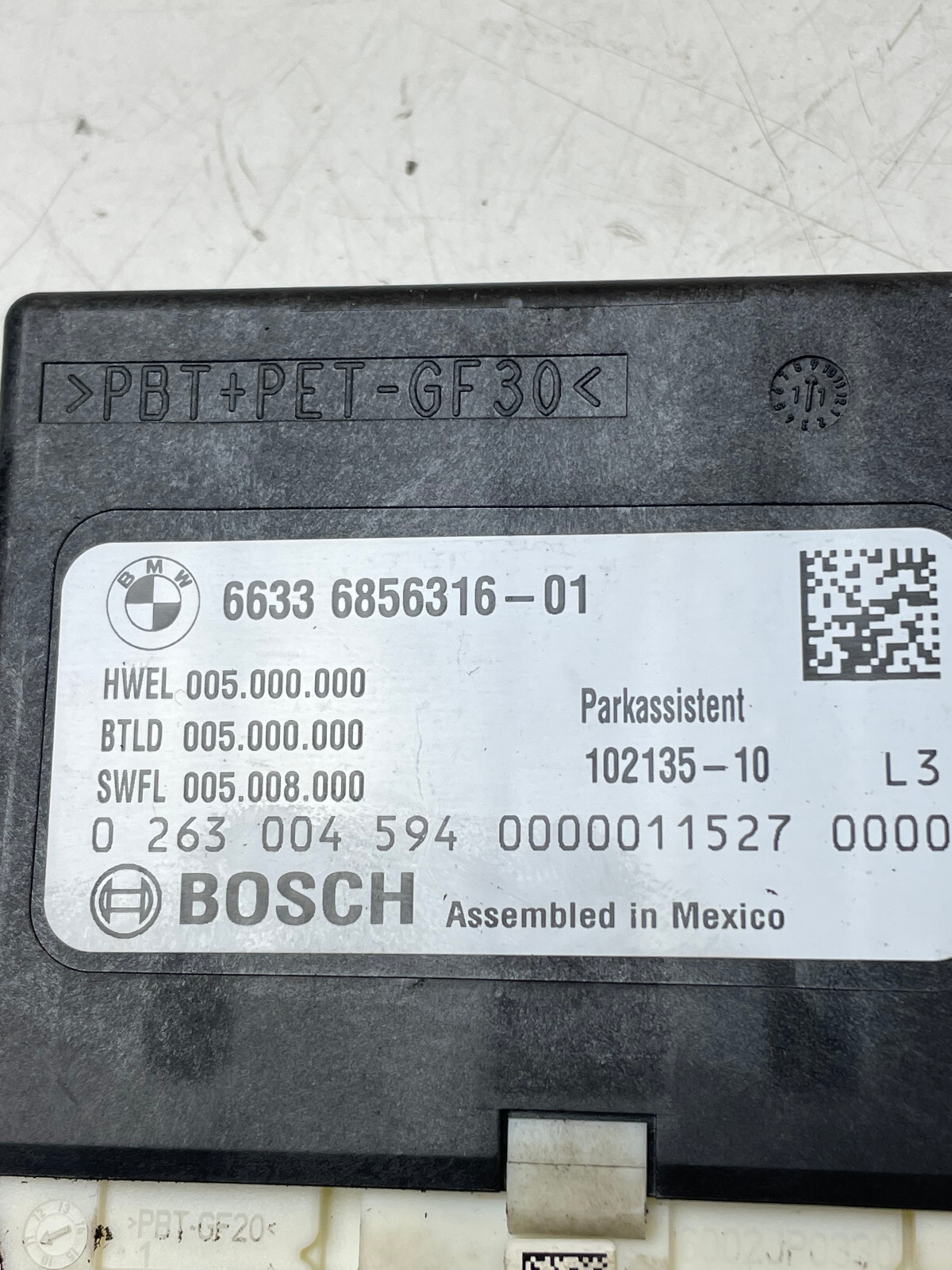 BMW F30 PDC Modul Steuergerät Parkassistent 6633 6856316-01 Bosch  