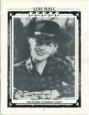 Lois Hall The Cisco Kid Father Murphy Actress Autograph Signed Photo Page