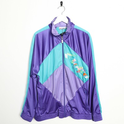 purple and green tracksuit