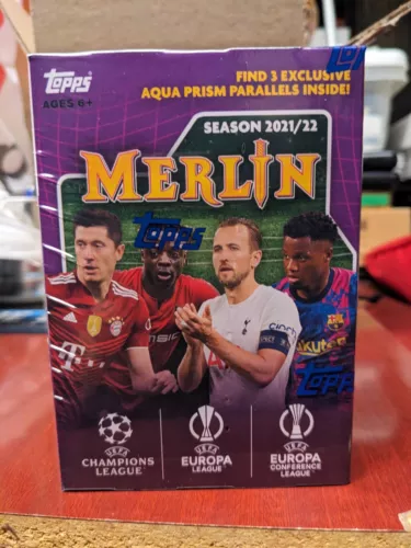 2021-22 Topps Merlin UEFA Champions League Soccer Factory Sealed Blaster Box