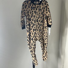 Carter's Leopard Print Pajamas Baby Girl 12 Months Black  Tan