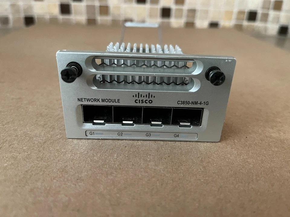 CISCO QUAD PORT 1 GE NETWORK MODULE C3850-NM-4-1G 73-12735-07 B3-4(5) - Image 4 of 4