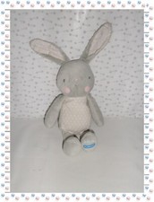 ② - Doudou Peluche Lapin  Gris Beige  Ecailles  Klorane