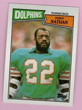 1987 Topps Football #235 Tony Nathan Miami Dolphins Running Back