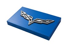 2005-2013 C6 Corvette Blue Carbon Fiber Engine Fuse Box Cover Black Flag Emblem 2005-2013 C6 Corvette Blue Carbon Fiber Engine Fuse Box Cover Black Flag Emblem