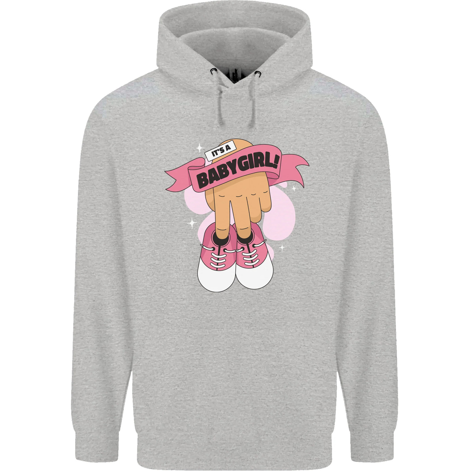 A Baby Girl Gender Reveal Christening Pregnancy Mens 80percent Cotton Hoodie image 2