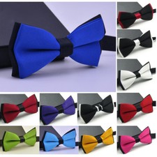 Mens Tuxedo Classic Adjustable Wedding Party Bow Tie Double Layer Bowtie YY005