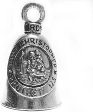 Saint Christopher GUARDIAN BELL FITS ANY HARLEY-DAVIDSON MOTORCYCLE SALE