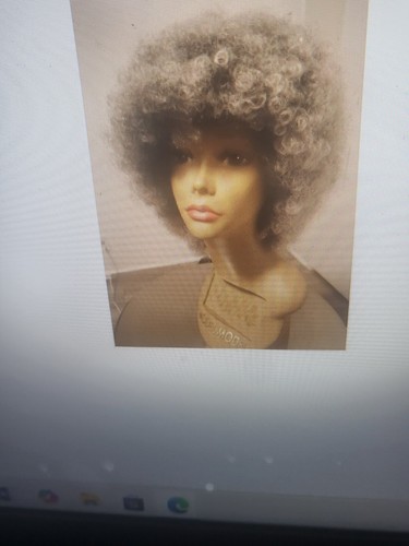 Janet Collection Full Grau Afro Perücke Synthetik  - Bild 1 von 3