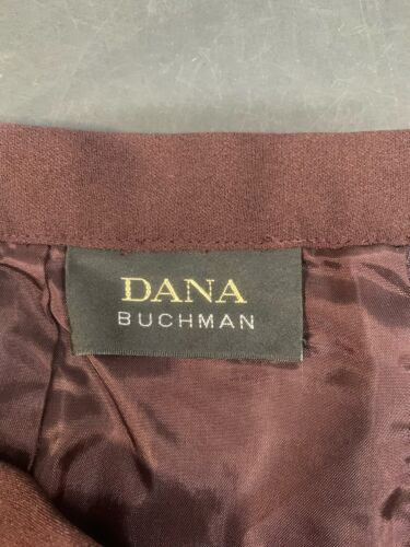 DANA BUCHMAN Vintage 100% Seda Traje Chaqueta (12) Falda (16) Blusa 12 - Vino - Imagen 19 de 23