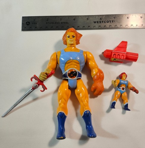 1985 Thundercats Action Figure Lion-O Complete Sword Claw / Bonus 1986 Mini Fig