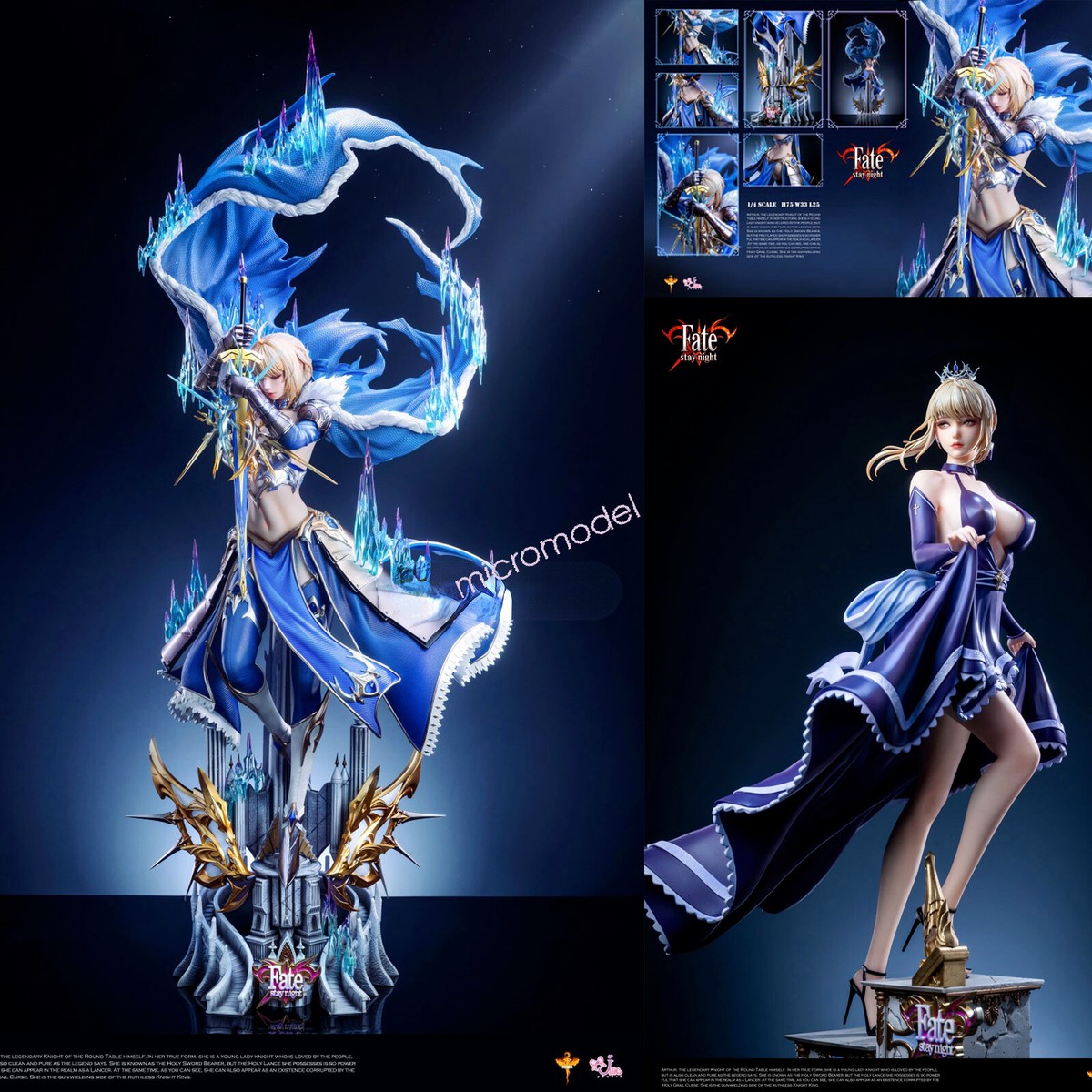 Fate DT&UME Saber A+B版 フィギュアガレージキットスタチュー DT&UME Fate Saber Excalibur Statue Figure Resin Model Collectible