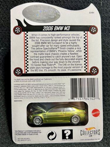 Hot Wheels 2020 & 2021 BMW M3 Spectraflame Yellow & blue RLC Exclusive Cars (2) - Picture 4 of 6