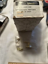 NOS Baldwin Solid Brass Casement Fastener New Old Stock Made In The USA 0494-030
