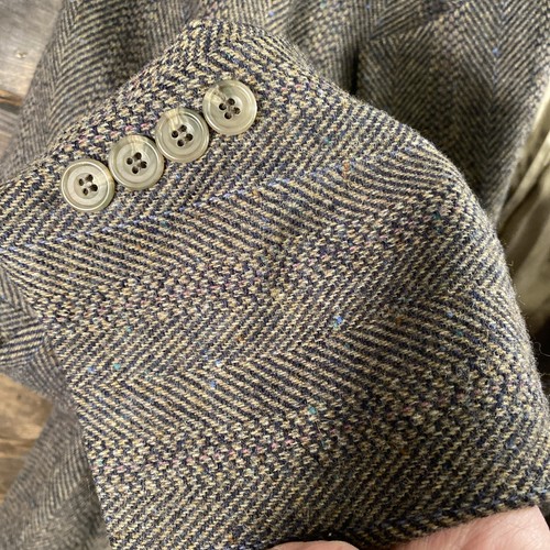 VINTAGE John Alexander Jacket Gray Striped 100% Wool Blazer Sport Coat - Picture 3 of 14