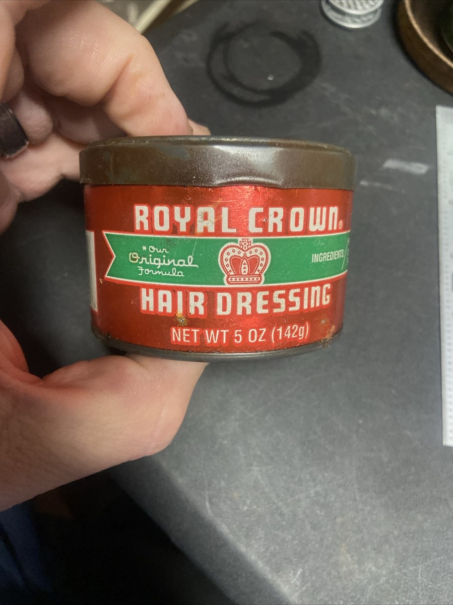 VINTAGE ROYAL CROWN HAIR DRESSING GEL POMADE ADVERTISING Can Cardboard Tin  Metal | eBay