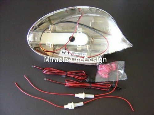 CUBIERTAS DE ESPEJO RETROVISOR PUERTA CROMADAS + INTERMITENTES LED PARA BMW SERIE E90 E91 2005-2008 - Imagen 3 de 4
